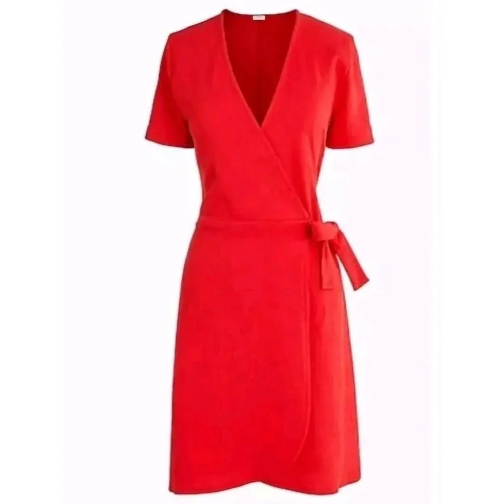 NWT J Crew Textured Knit Wrap Dress  Size S